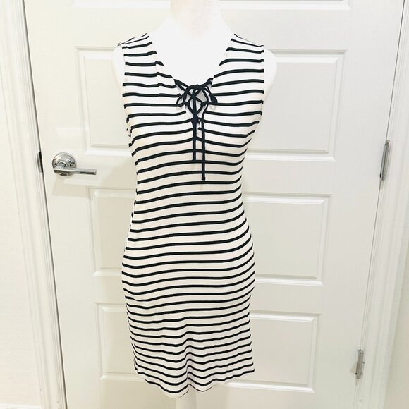 NWOT TOPSHOP STRIPED TANK DRESS SIZE 8 - Picture 1 of 6